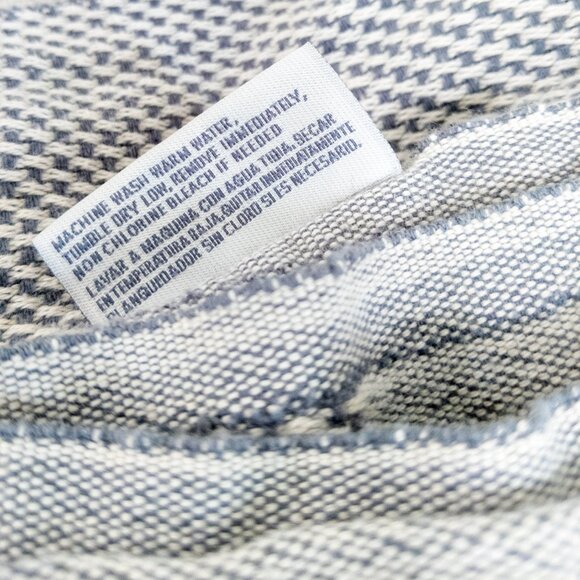 Linum Turkish Towel Set - 2 Bath Towels + 2 Hand Towels 100% Cotton Blue & White - Picture 5 of 5